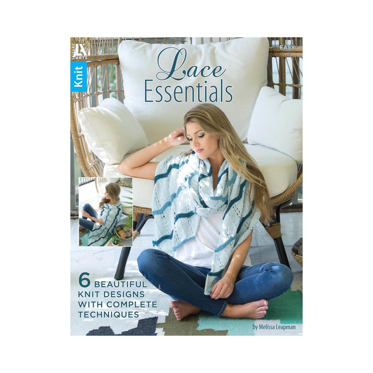 Leisure Arts Knit Lace Essentials Knitting Book – Step-by-Step Pattern Guide with Stitch Techniques, Instructions, and Creative Knitting Patterns for DIY Handmade Items